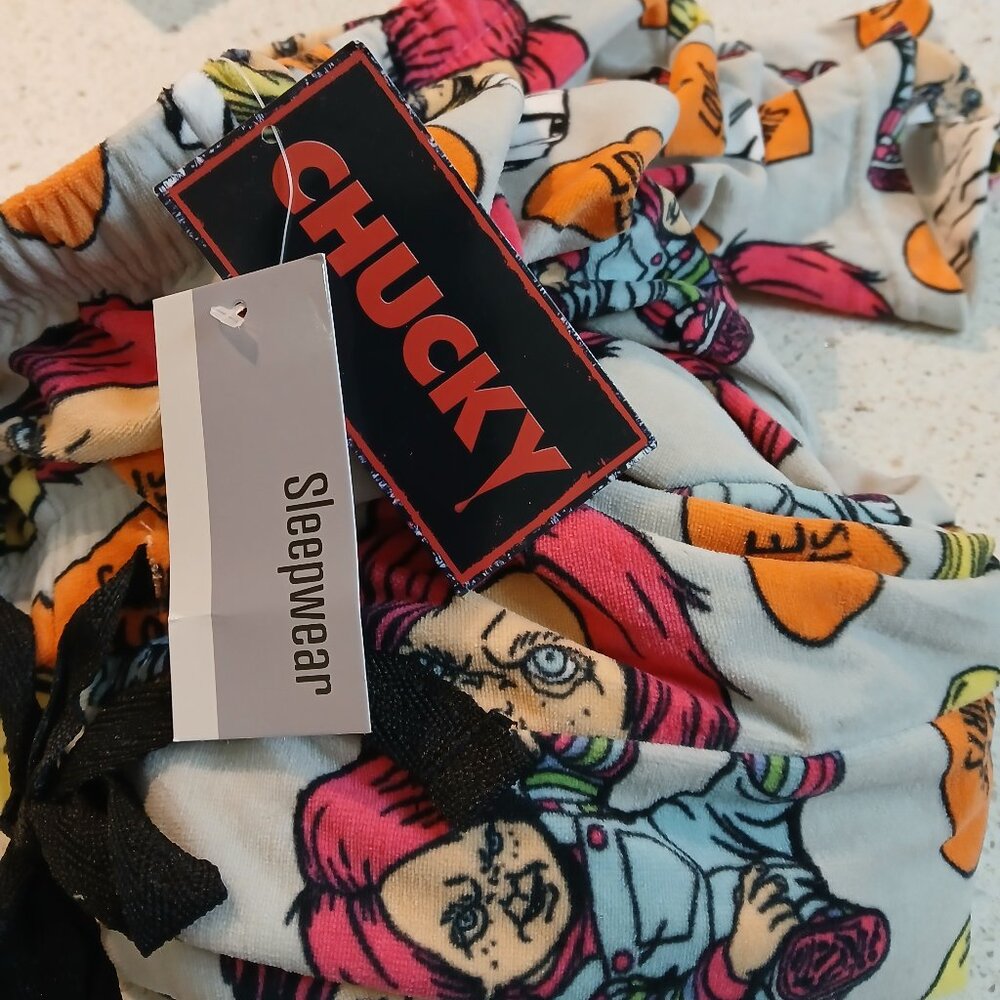 NWT Ladies fleece sleepwear Chucky & Tiffany pants - small - Picture 7 of 8